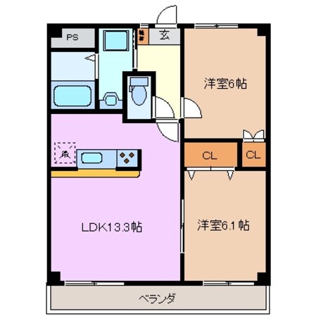 大矢知駅 徒歩15分 4階の物件間取画像